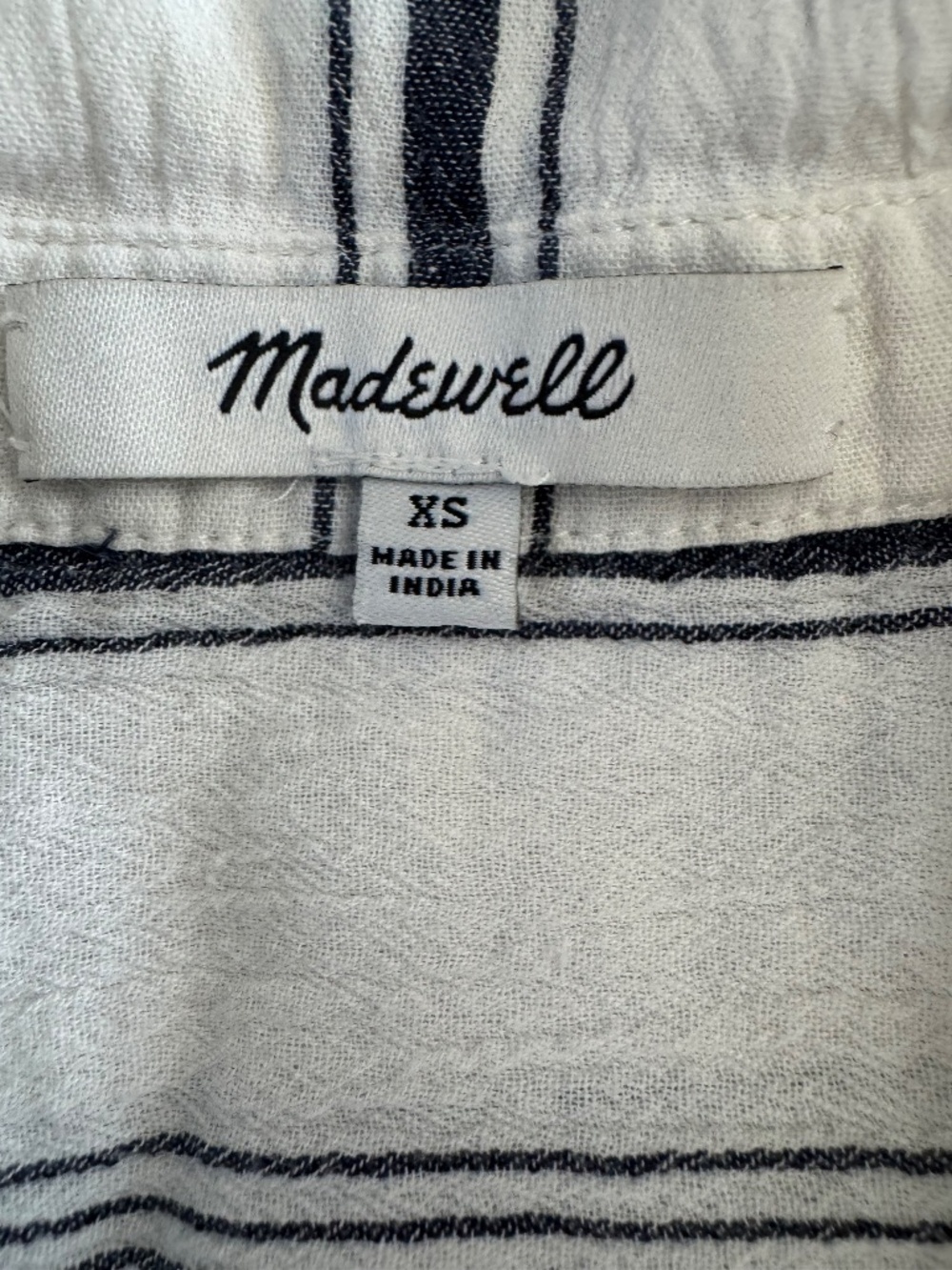 Madewell Central Shirt in Parkman Stripes Button-Down Size XS Short Sleeve - Picture 3 of 5